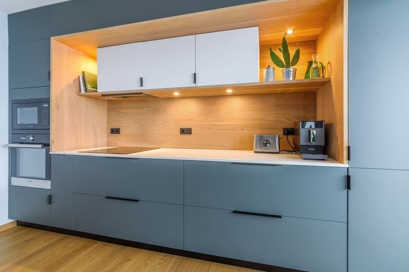 Blue modern kitchen-1